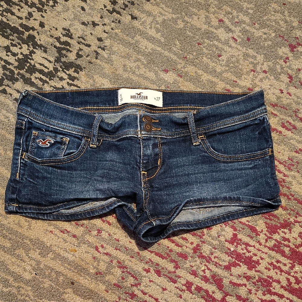 Hollister Dark Blue Denim Shorts